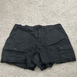American Eagle Outfitters Black Cargo Shorts Utility Style